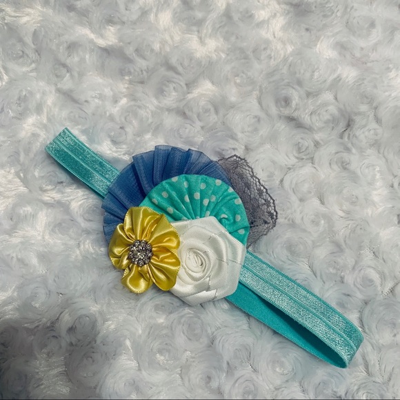 Flower Elastic Headband Set (4) (baby-kid) - Picture 3 of 6